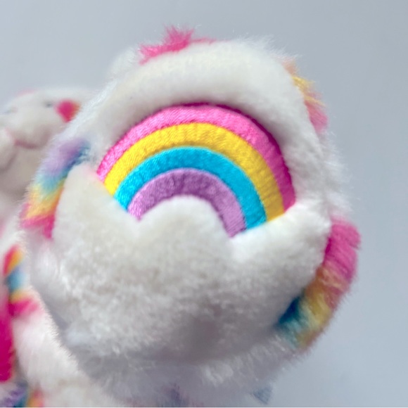 Build A Bear White Teddy Bear With Rainbows Summer Season Of Hugs Rainbow Plush - Picture 10 of 13